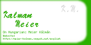 kalman meier business card